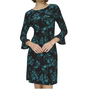 Tommy Hilfiger | Women's 16 | Floral Print‎ 3/4 Sleeve Ruffle Cuff | Cypress